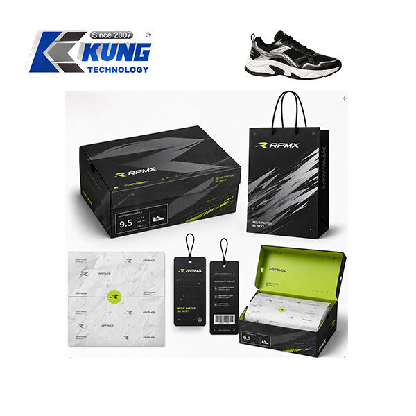 Innovative shoe-making accessories offering custom shoe boxes hang tags shopping bags and tissue paper for shoemaking packaging