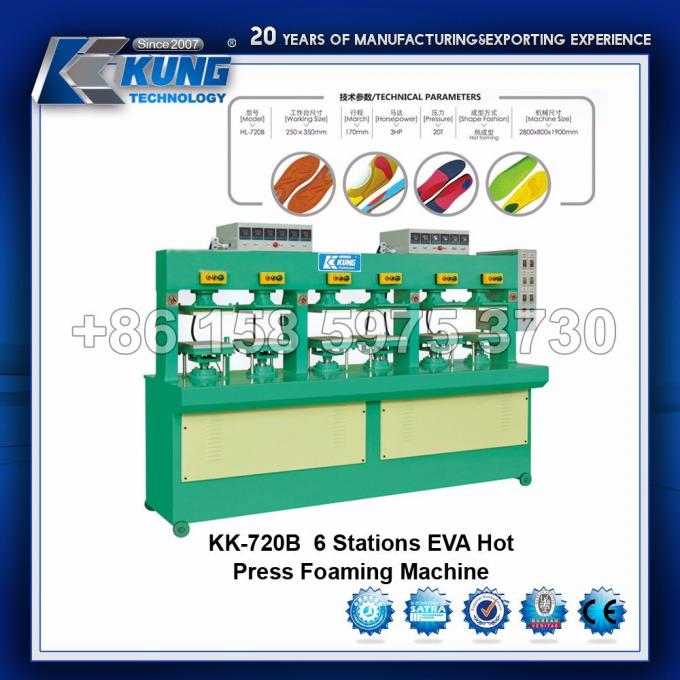 6 Stacja Prasa Buty EVA Wtryskarka Typ powietrza 2800x800x1900mm 0